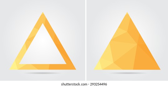 Abstract geometric triangles.Polygonal triangle set.Vector illustration.