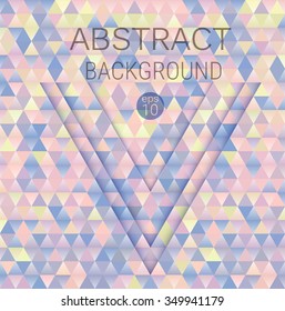 Abstract geometric triangular background in calm, serene colors. Vector illustration