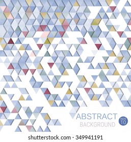 Abstract geometric triangular background in calm, serene colors. Vector illustration