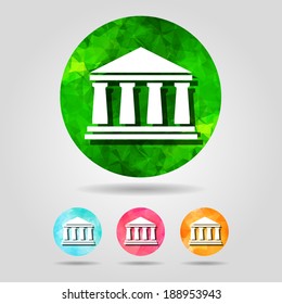 Abstract geometric triangular bank icons collection