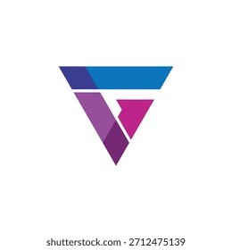 Abstrato geométrico triangular Letra G logotipo design com roxo e azul gradiente cores, moderno elemento de identidade corporativa para tecnologia ou negócios