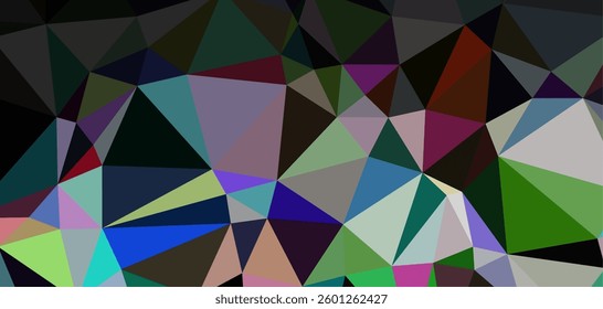 Abstract Geometric Triangular Mosaic Pattern