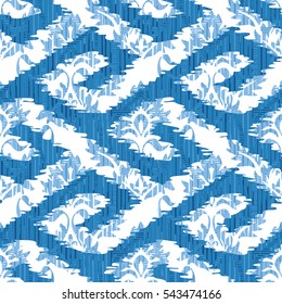 Abstract geometric tribal fret pattern