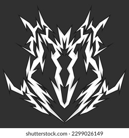 Abstract geometric tribal tattoo pattern. Geometric racing decal pattern