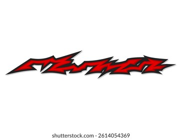 Abstract geometric tribal tattoo pattern. Geometric racing decal pattern