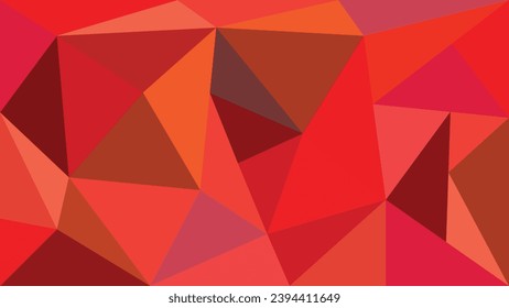 Abstract geometric trigonal shape red color texture vector 3d background