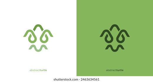 Abstract Geometric Turtle Logo, Icon, Symbol, Vector, Design Template.