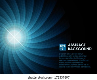 Abstract geometric twirl background (template) blue.