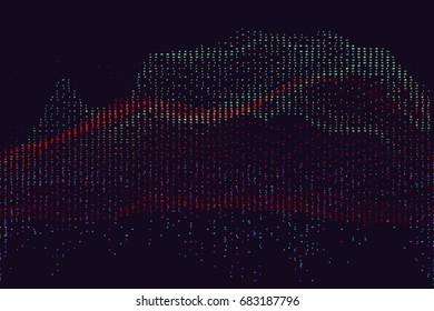 Abstract geometric twirl circle line, path or  pattern, colorful & artistic for graphic design, catalog, textile or texture printing & background. Vector illustration graphic.