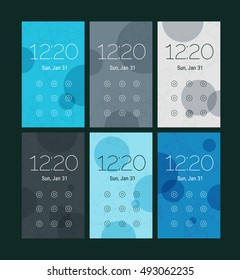 Abstract geometric UI screens mockup kit