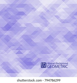 Abstract geometric  ultra violet  background of triangles. Vector. For printing, Internet, packaging, design