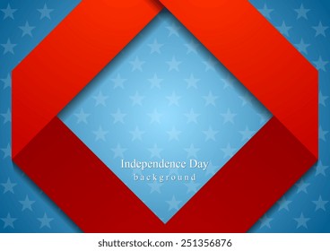 Abstract geometric USA colors background. Vector design