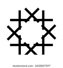 Abstract geometric vector art composed of clean lines and simple shapes in a modern minimalist style fully scalable for web