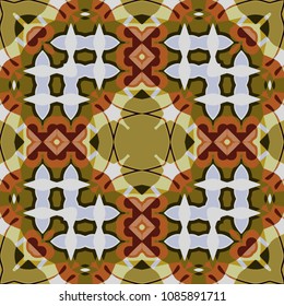 Abstract geometric vector artwork. Pattern for print, cloth design, wallpaper, carpet, puzzles, posters or fliers.