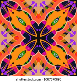 Abstract geometric vector artwork. Pattern for print, cloth design, wallpaper, carpet, puzzles, posters or fliers.
