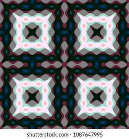 Abstract geometric vector artwork. Pattern for print, cloth design, wallpaper, carpet, puzzles, posters or fliers.
