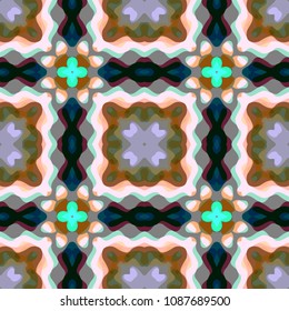 Abstract geometric vector artwork. Pattern for print, cloth design, wallpaper, carpet, puzzles, posters or fliers.
