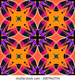 Abstract geometric vector artwork. Pattern for print, cloth design, wallpaper, carpet, puzzles, posters or fliers.