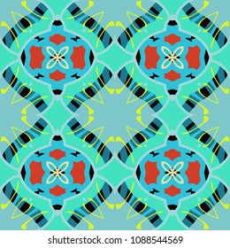 Abstract geometric vector artwork. Pattern for print, cloth design, wallpaper, carpet, puzzles, posters or fliers.