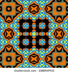 Abstract geometric vector artwork. Pattern for print, cloth design, wallpaper, carpet, puzzles, posters or fliers.