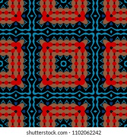 Abstract geometric vector artwork. Pattern for print, cloth design, wallpaper, carpet, puzzles, posters or fliers.