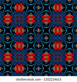 Abstract geometric vector artwork. Pattern for print, cloth design, wallpaper, carpet, puzzles, posters or fliers.