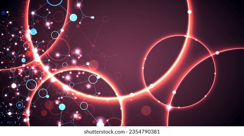 Abstract geometric vector background. Circle technology or science concept. 