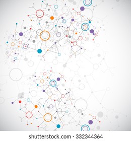 Abstract geometric vector background. Circle technology or science concept.