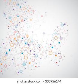 Abstract geometric vector background. Circle technology or science concept.