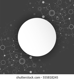 Abstract geometric vector background. Circle technology or science concept. 