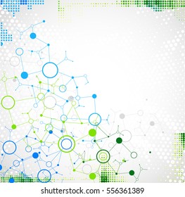 Abstract geometric vector background. Circle technology or science concept. 