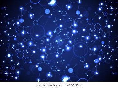 Abstract geometric vector background. Circle technology or science concept. 