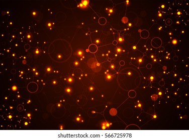 Abstract geometric vector background. Circle technology or science concept. 