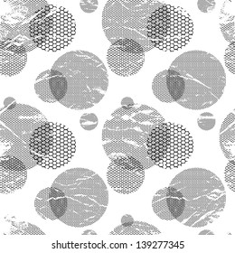 Abstract geometric vector background - circles. Round lace of wedding veil or mesh. Radial black elements.Vintage seamless texture for patterns, cards, textile, wallpapers. Vector illustration.