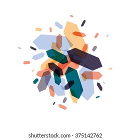 Abstract geometric vector background. Color crystal illustration.