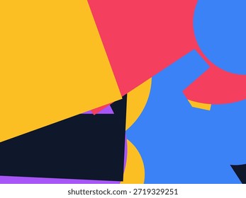 Fondo geométrico Abstractas del Vector con las Formas superpuestas coloridas, los triángulos y los círculos