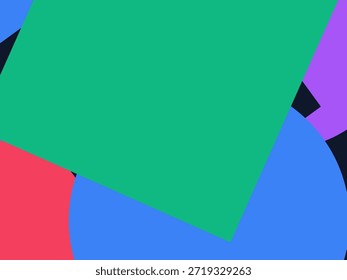 Fondo geométrico Abstractas del Vector con las Formas superpuestas coloridas, los triángulos y los círculos
