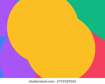 Abstract geometric vector background with colorful overlapping shapes, triangles and circles