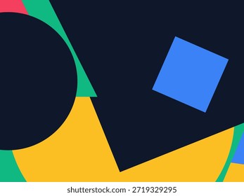 Fondo geométrico Abstractas del Vector con las Formas superpuestas coloridas, los triángulos y los círculos