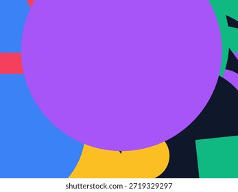 Abstract geometric vector background with colorful overlapping shapes, triangles and circles