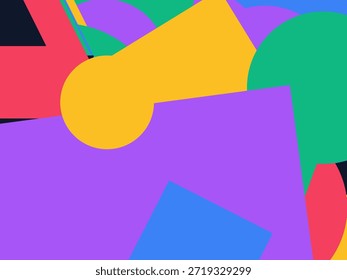 Fondo geométrico Abstractas del Vector con las Formas superpuestas coloridas, los triángulos y los círculos