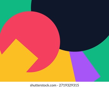 Fondo geométrico Abstractas del Vector con las Formas superpuestas coloridas, los triángulos y los círculos