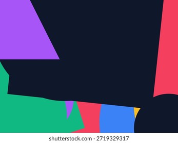 Abstract geometric vector background with colorful overlapping shapes, triangles and circles
