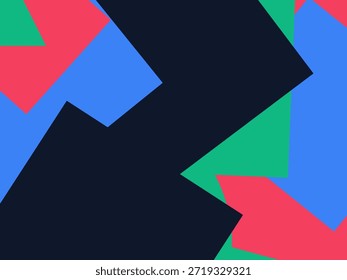 Abstract geometric vector background with colorful overlapping shapes, triangles and circles