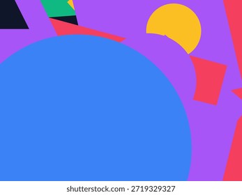 Fondo geométrico Abstractas del Vector con las Formas superpuestas coloridas, los triángulos y los círculos