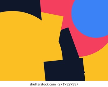 Fondo geométrico Abstractas del Vector con las Formas superpuestas coloridas, los triángulos y los círculos