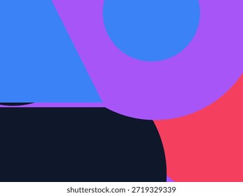 Abstract geometric vector background with colorful overlapping shapes, triangles and circles