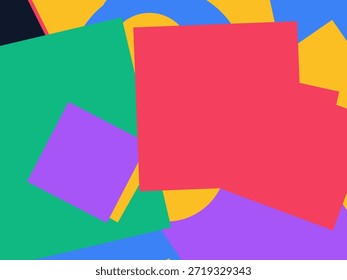 Fondo geométrico Abstractas del Vector con las Formas superpuestas coloridas, los triángulos y los círculos