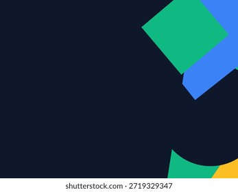 Abstract geometric vector background with colorful overlapping shapes, triangles and circles