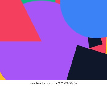 Abstract geometric vector background with colorful overlapping shapes, triangles and circles